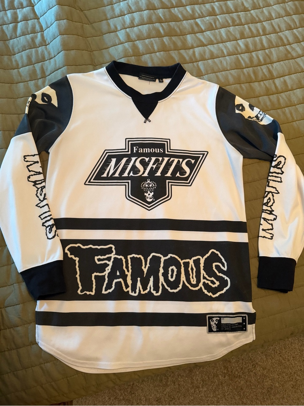 Misfits x Famous Black & White, Men’s Small Long Sleeve Jersey